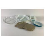 Pyrex Ovenware Dishes Including Divided Oval Dish,