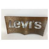 Rusted Metal Leviï¿½s Logo Sign