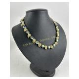 Costume jewelry necklace Coro AB rhinestone gold