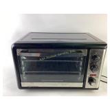 Black and Stainless Steel Countertop Toaster Oven