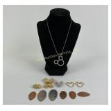 Mickey Mouse Napier Pin, Matching Earrings, Presse