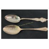 (2) sterling souvenir spoons Nebraska Lincoln &