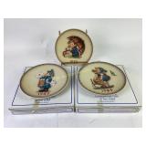M.J. Hummel Annual Plates 1982, 1983, 1984 with Bo