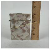 Antique Victorian MOP calling card case with