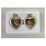 Heart-Shaped Porcelain Christmas Ornaments with An