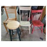 Wooden rocking Chairs and Stool