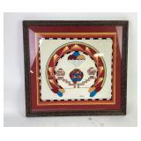 Framed Southwestern Artwork with Pottery Motif by