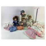 Dolls with Accessories and Doll Stand, decor and m