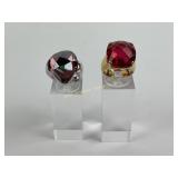 Swarovski Crystal Rings With Red and Multicolor St