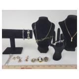Costume Jewelry: Necklaces, Earrings, Brooches, an