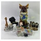 Ceramic and Porcelain Dog Figurines