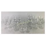 Crystal and Glass Goblets, Wine Glasses, and Cockt