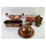 Copper Candleholders, Serving Dishes, and Decorati