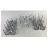 Clear Glass Drinkware Including Tumblers and Mugs