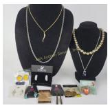 Costume Jewelry: Avon Gold Tone Necklace and Monet