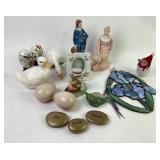 Porcelain Figurines, Stained Glass, Ceramic Ducks,