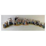 Homco Denim Days porcelain Figurines patriotic fam