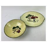 Blue Ridge Southern Potteries Hand-Painted Farm Sc