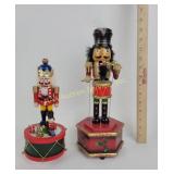 Wooden Nutcracker Music Boxes with Holiday Themes