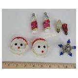Santa milk glass Christmas Ornaments and Bulbs