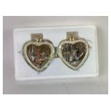 Heart-Shaped Porcelain Ornaments With Cherub Desig