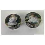 Porcelain Trinket Boxes Featuring Angelic Child De