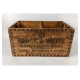 Black & White Blended Scotch Whisky Wooden Crate