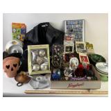 Ornaments, Candle Holders, Leather Coat, Blanket,