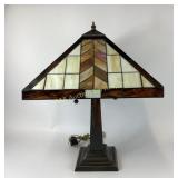 Mission Style Stained Glass Table Lamp