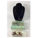 Silver chain Necklace; Earrings, and Assorted Acce