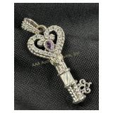 Judith Ripka Sterling silver, CZ, MOP & amethyst