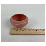 Victorian uranium Burmese art glass insert Thomas