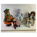 Dolls, Anne of Green Gables Student, desk, chair,