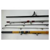 Fishing poles: Lebco, Shakespeare, Eagle Claw.