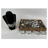 Metal Cookie Cutters and Silver-Tone Eagle Necklac