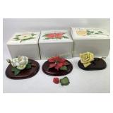 Four Seasons in Bloom Porcelain Flower Figurines w