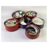 Sewing Supplies with Thread, Bias Tape, Buttons, a