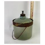 Glass Jug with Metal Band and Handle