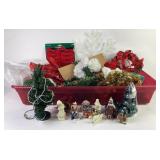 Christmas Decorations and Miniature Village Houses