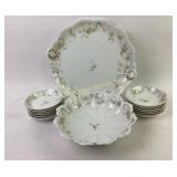Haviland Limoges France Porcelain Plates with Flor