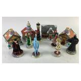 Novelino Christmas Carol Ceramic Figurines and Bui