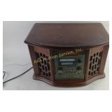 Wooden Multimedia Stereo System with Record Player