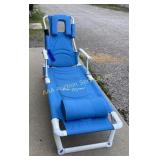 Blue Adjustable Ergo Lounger Beach Chair With Armr