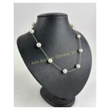 Sterling silver & pearl necklace