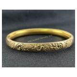 Antique F M gold filled bangle bracelet