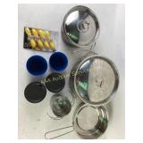 Stainless Steel Camping Cookware Set With Corn Ske