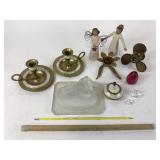 Willow Tree Angels, Brass Candle Holders, Paperwei