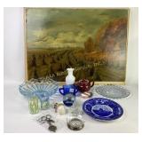 Fostoria Centerpiece bowl, Milk Glass, Artwork, an