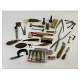 Hand corn shellers, cigar cutter, BGI co jigger,