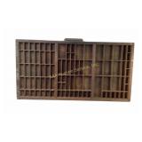 Wooden Printerï¿½s Type Tray With Multiple Compartme